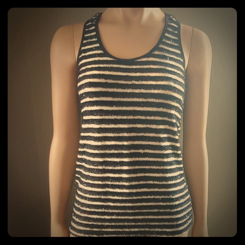 D'Closet razorback striped dress tank top size M